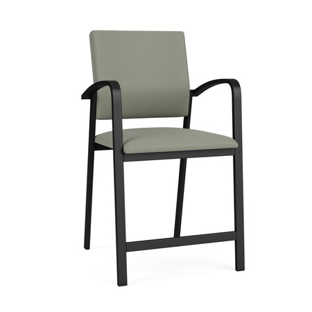 Lesro Newport Hip Chair Metal Frame, Black, OH Eucalyptus Upholstery NP1161